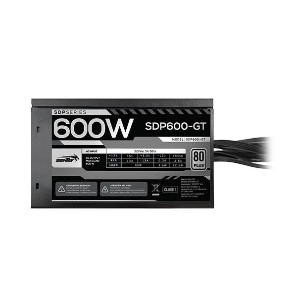 Fuente Sentey 600w SDP600-GT 80 Plus White Certificada ATX Negro