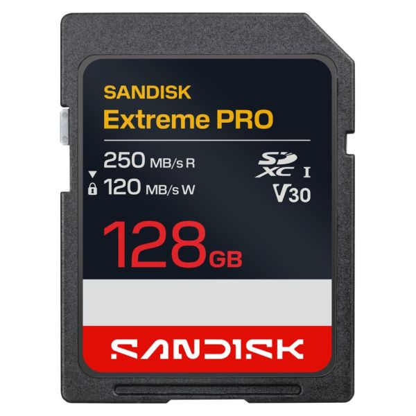Tarjeta De Memoria SD SanDisk 128GB Extreme Pro 250 Mb/S