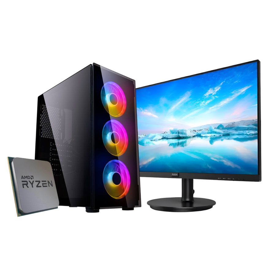 Pc Ecovision Amd Ryzen 5 5600GT + 16Gb + 480Gb + Monitor 27