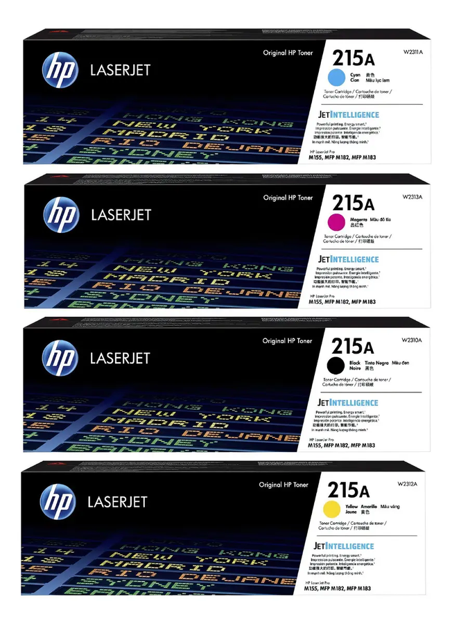Combo Toner HP 215a N/C/M/Y Imp: LaserJet Pro M155a, M155nw, MFP M182n, M182nw