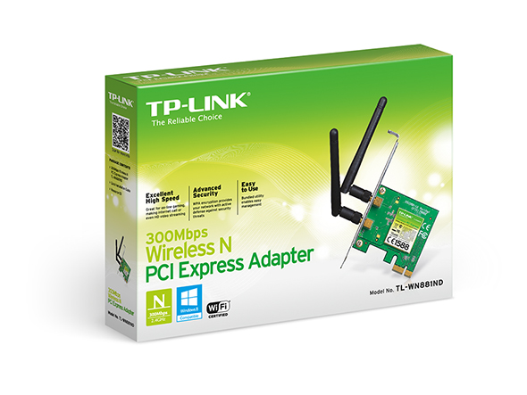 Placa De Red Wireless-N Tp-Link- (TL-WN881ND) 300Mbps 2 Antenas